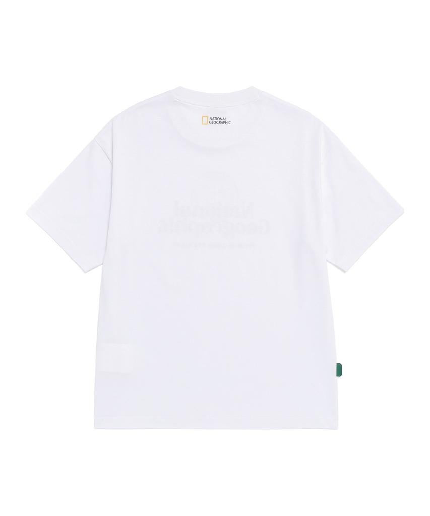 NATIONALGEOGRAPHIC N262Uts971 Caster Big Graphic Short Sleeve T-Shirt White