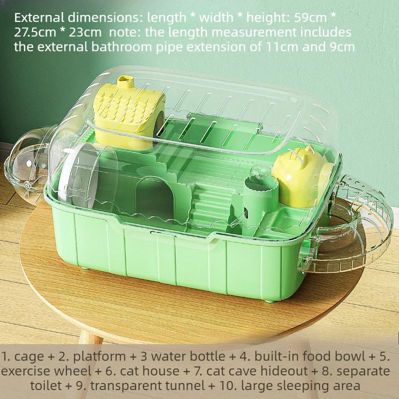 

Hamster Tunnel Cage Golden Bear Transparent Oversized Luxury Villa Special Supplies Small Animal House Tunnel Cages Products