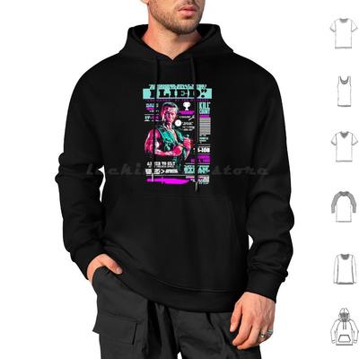 Commando ( 1985 ) Infographic Hoodie Cotton Long Sleeve Arnold Schwarzenegger Arnold Commando Schwarzenegger