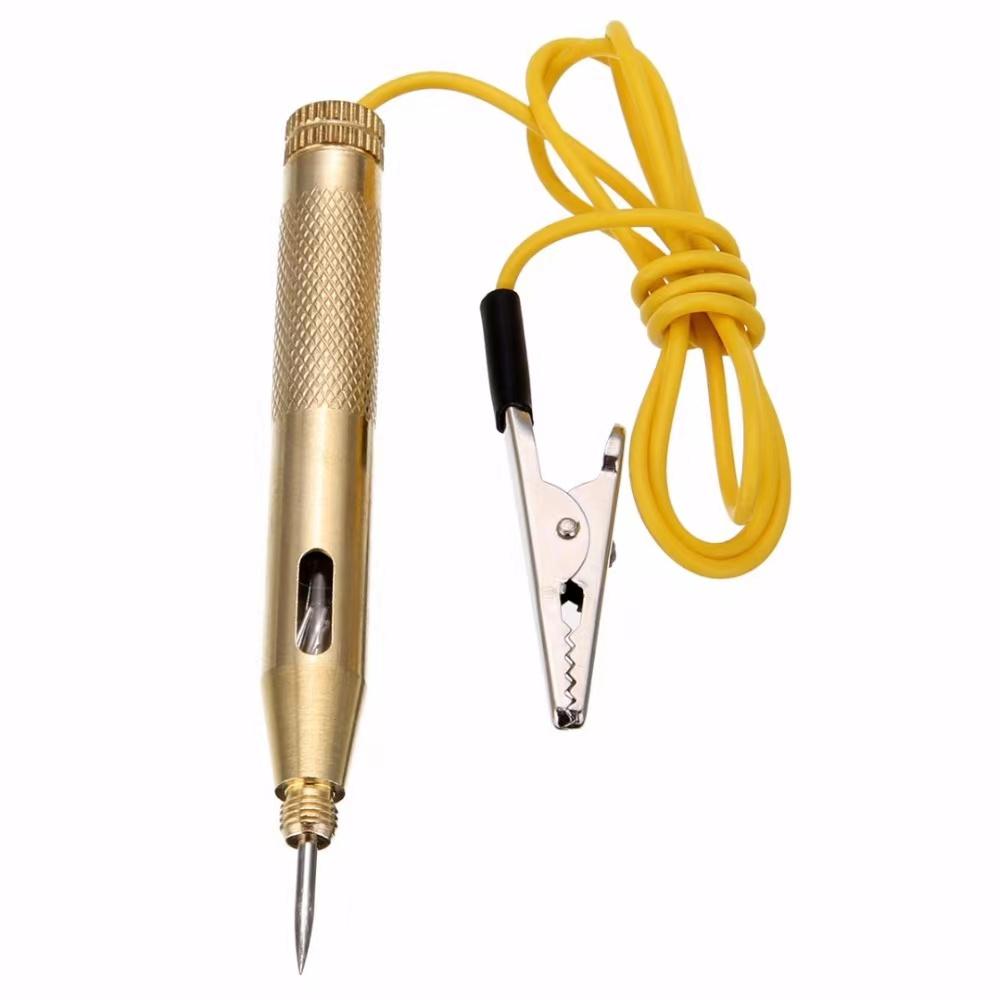 Auto Car Light Circuit Tester Lamp Voltage DC 6V 12V 24V Copper Test Pen Detector Probe Light System Test Probe Lamp Tools Fuse Holders1