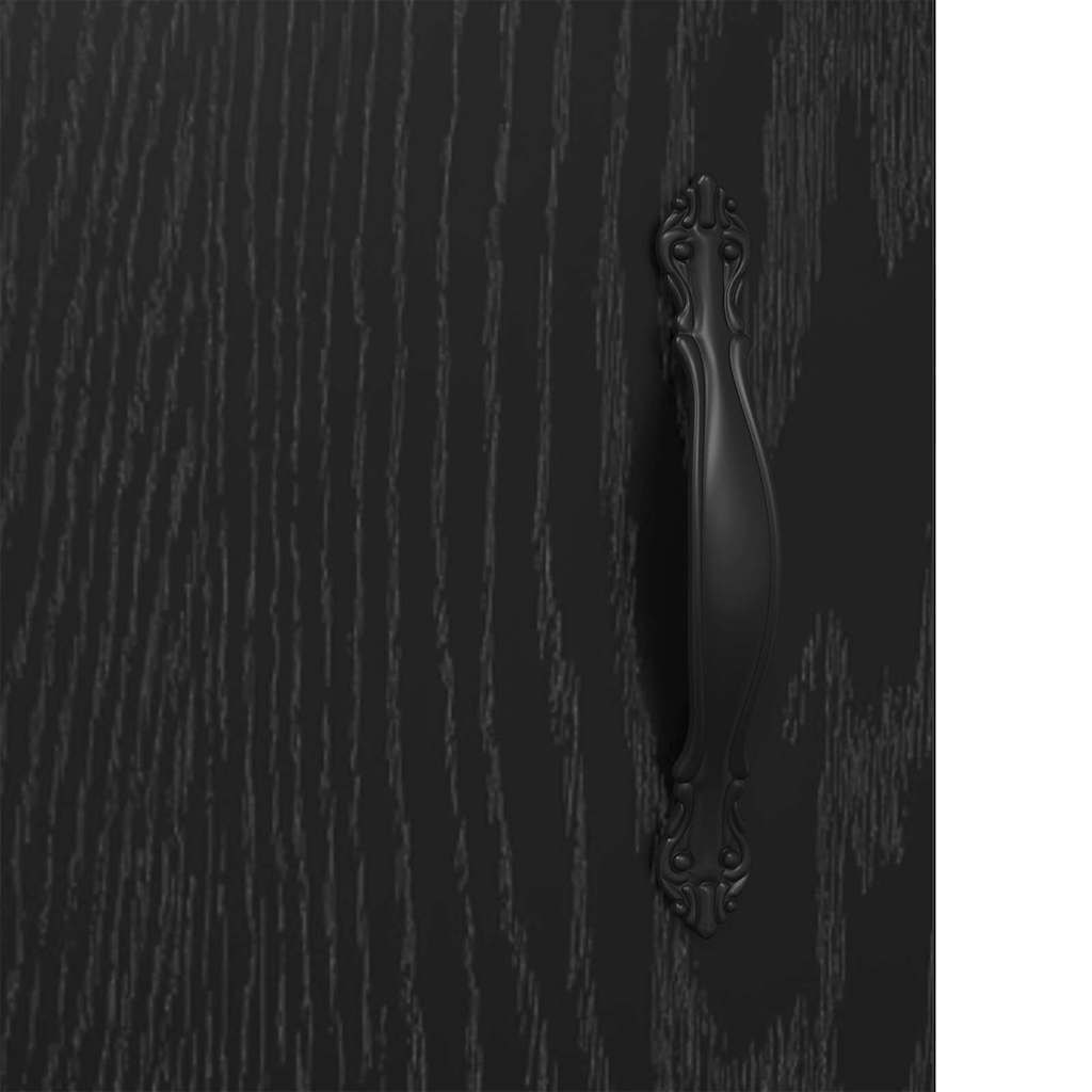 Highboard in Black Oak Look 69.5 x 34 x 180 cm Particleboard