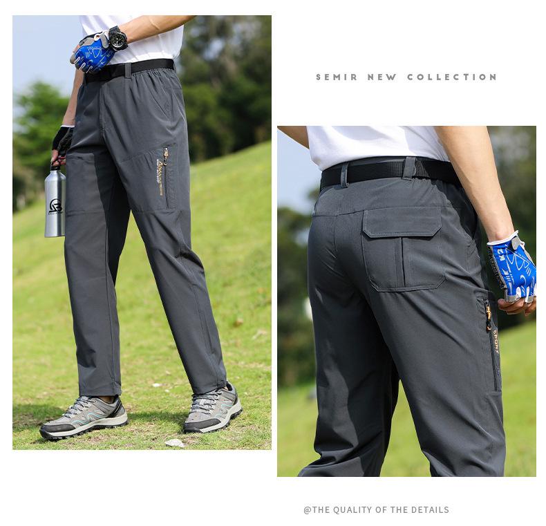 Men's Quick-Dry Elastic Hiking Pants - Breathable, Casual, Plus Size, Long Mountaineering Trousers