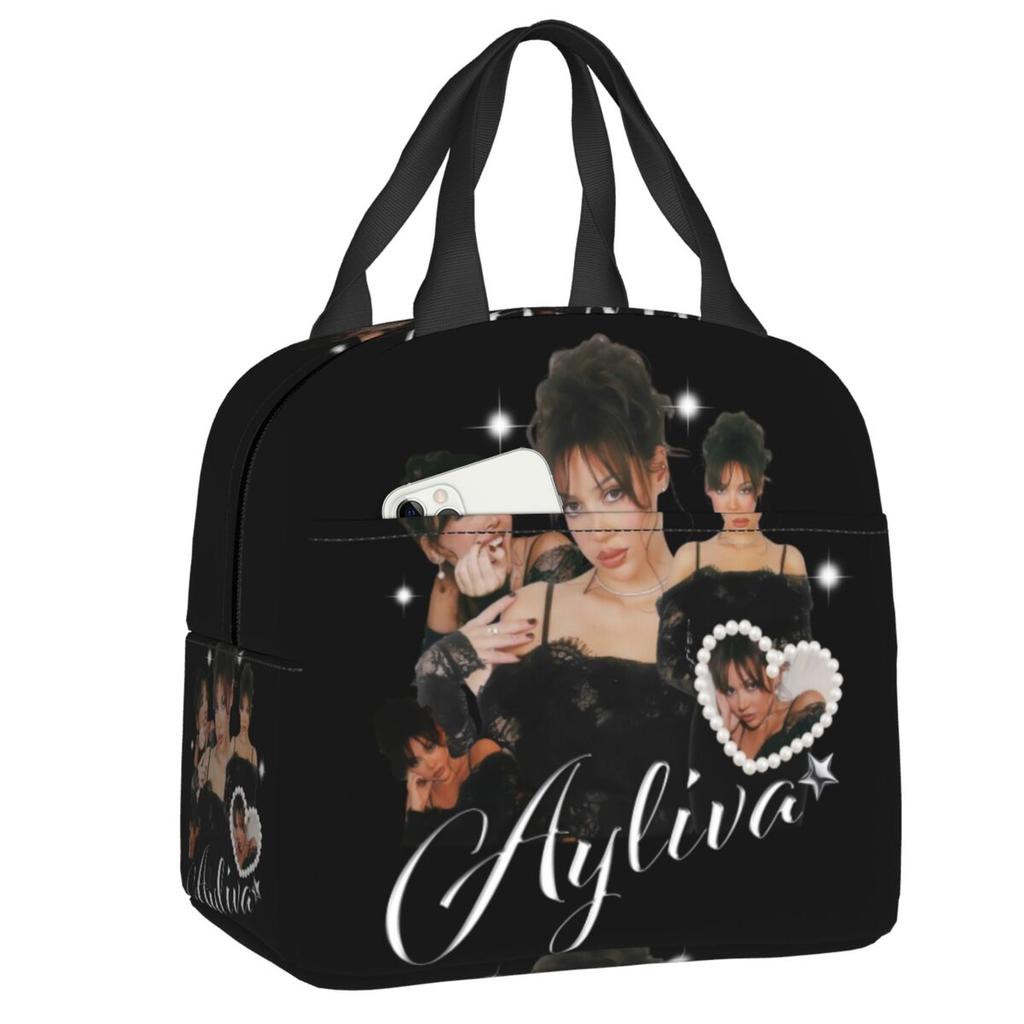 Custom German Singer Ayliva Insulated Lunch Bag for School Office Waterproof Thermal Cooler Bento Box Women Kids