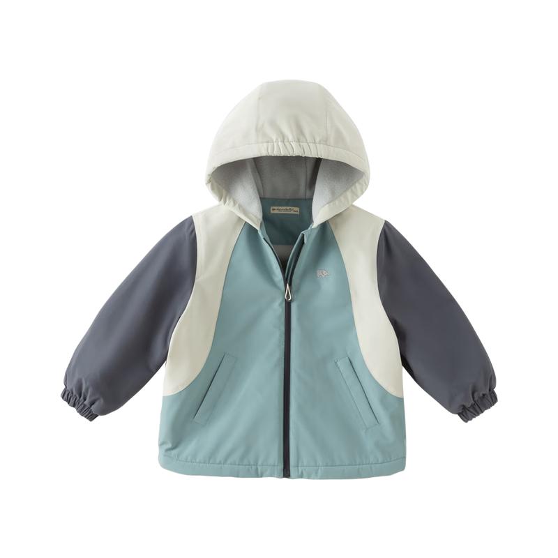 DAVE&BELLA Kids' 3-in-1 Waterproof Windproof Hooded Jacket