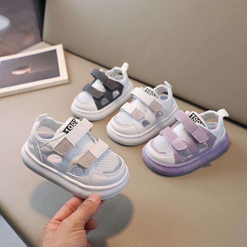 Summer new children's sports sandals, boys' breathable mesh shoes, Korean-style girls' hollow sneakers, baby shoes, children's shoes
