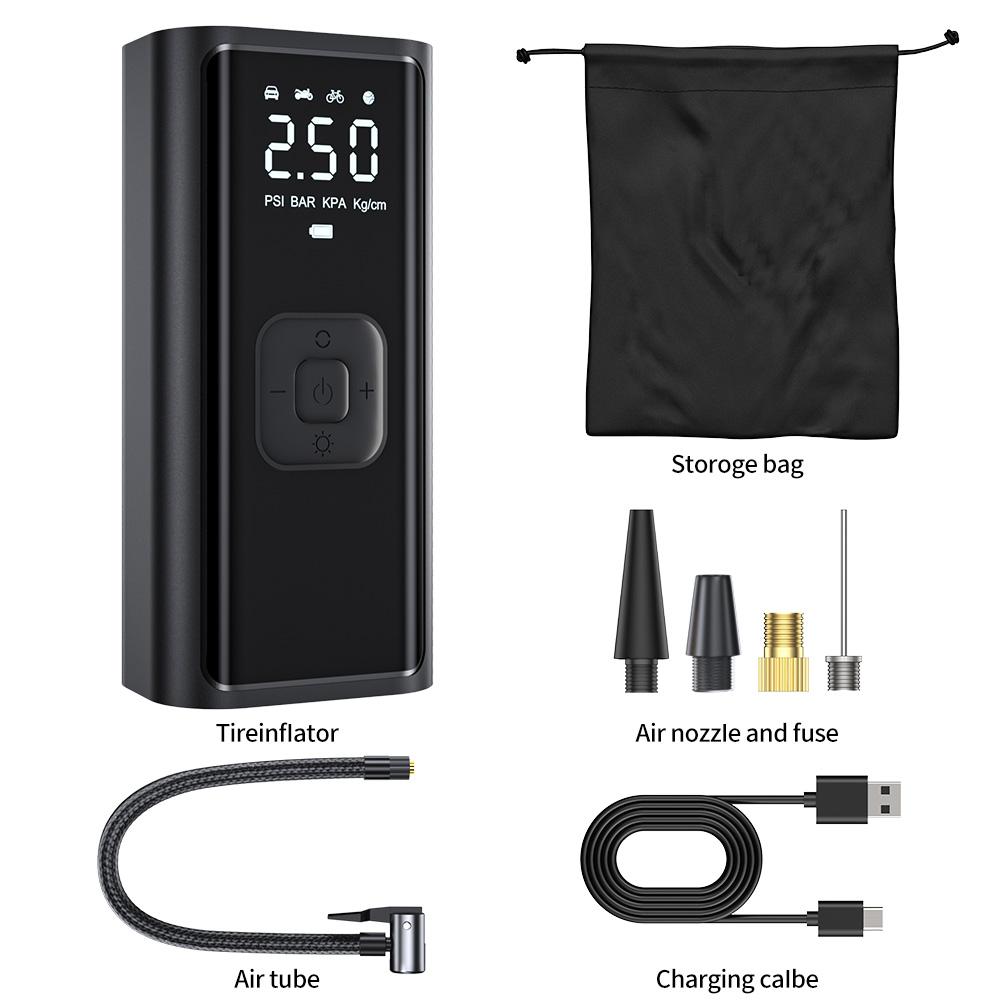 

Wireless Car Air Compressor Air Pump Electric Tire Inflator Pump for Motorcycle Bicycle AUTO Tyre with Lighting Air Compressor Battery Powered