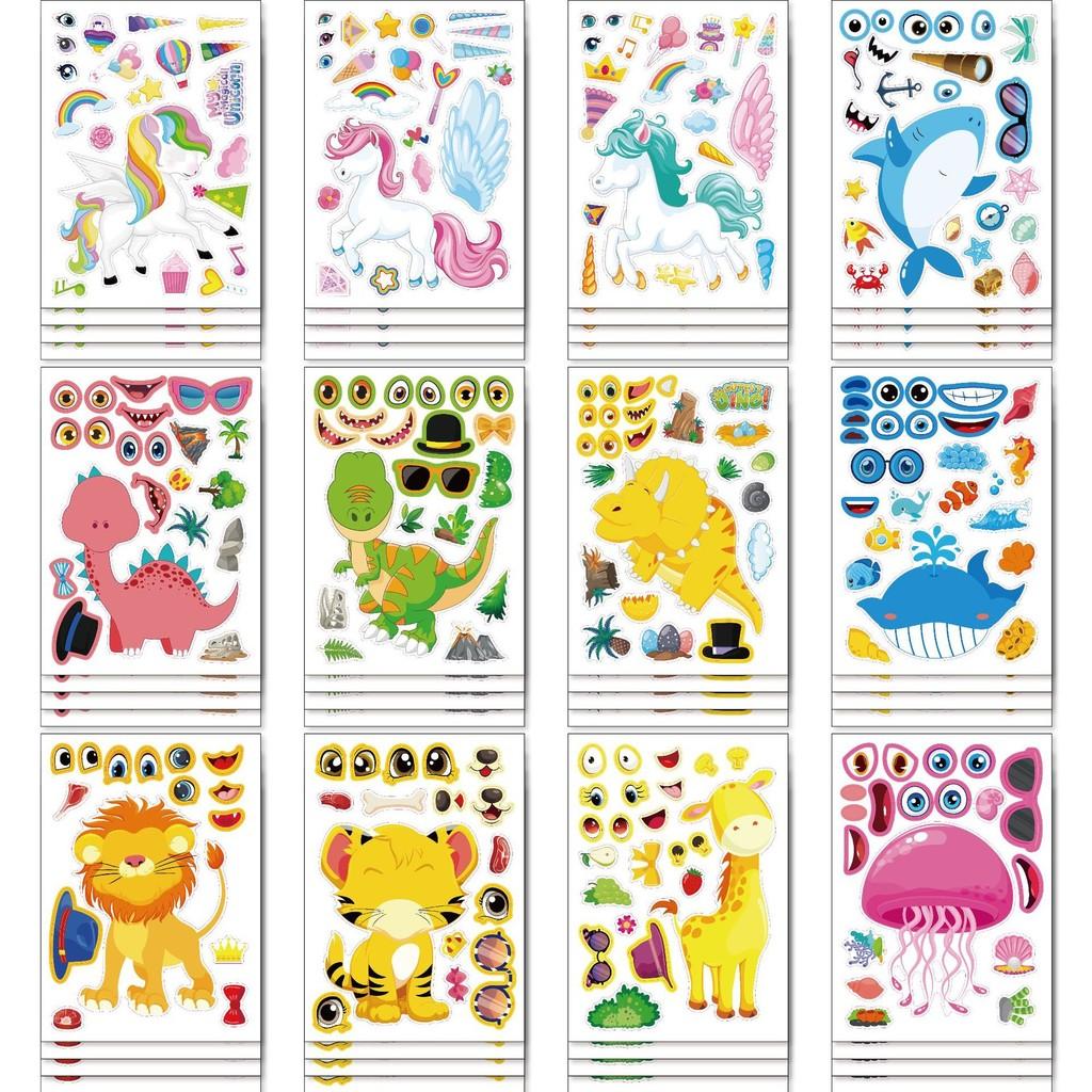Delightful Cm2409002 Cartoon Animal Interactive Puzzle With Diy Stickers Kids For