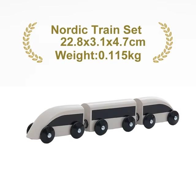 1pcs Magnetic Train Toys Wooden Train Locomotive Car Truck Railway Accessories Fit for Wooden Tracks Toys for Kids Gifts