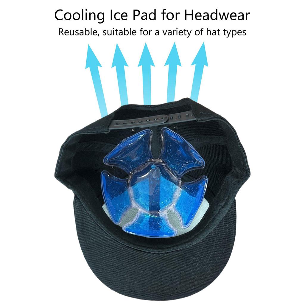 PVC Head Gel Ice Pack Adjustable Cooling Pad Cycling Helmet Ice Pack Reusable Ice Pad For Outdoor Sports Hiking Travel
