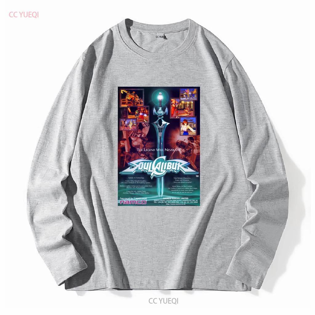 Soul Calibur Vintage Retro Promo Crewneck T shirt long or short sleeves vintage Washed graphic designer clothes Versatile