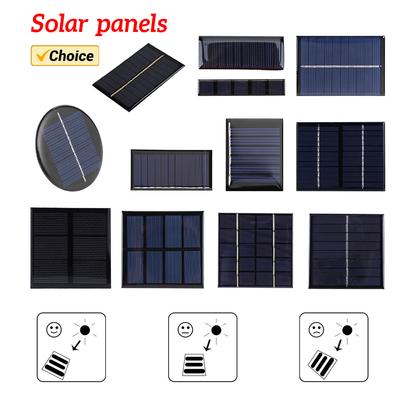 Panneau Solaire 3W 5V Chargeur Solaire Power Bank pour Téléphone pour Lumière Solaire pour Batterie 3.7V Chargeur de Batterie/Téléphone 3-5V