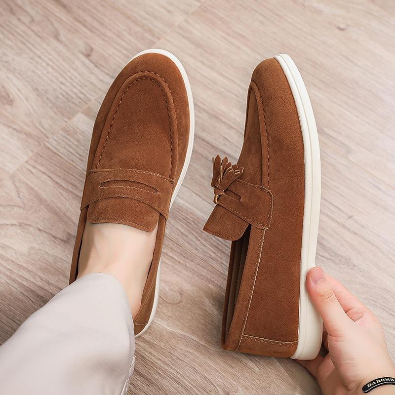 Summer new men's casual single shoes cover feet soft soles men's lazy shoes one pedal cover feet casual men's board shoes