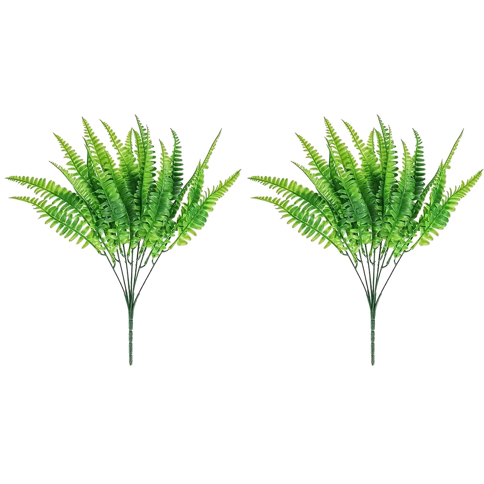 

2 шт. Имитация персидской травы, травяное растение, зеленое настенное украшение, цветы и зеленые листья, папоротник One Size зелёный