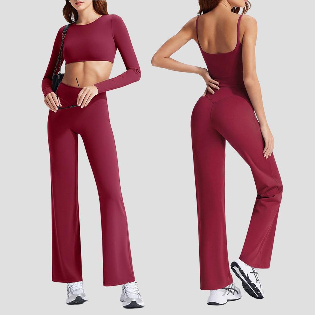 Women's High-End Padded Yoga Wear for Autumn/Winter: Slimming Long-Sleeve Sportswear for Pilates, Running, Fitness