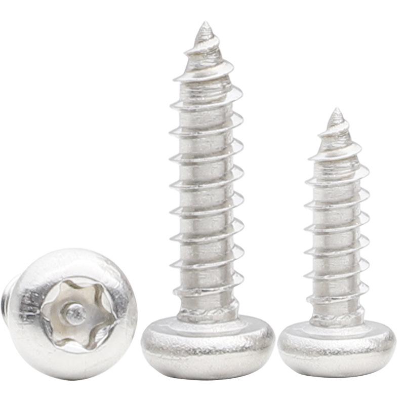 Diebstahlsichere selbstschneidende Pflaumenschrauben aus Edelstahl 304 – Rundkopf/Flachkopf M3/M4/M5