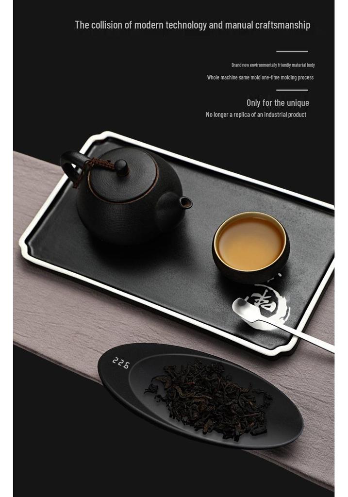 High-Precision Mini Electronic Tea Scale, Rechargeable Gram Scale for Tea Ceremony