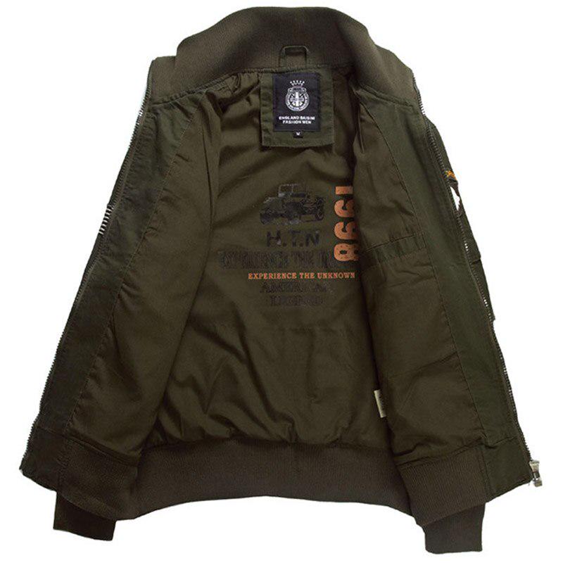 

Military Jacket Stand Collar Men Denim Jacket Windbreaker Air Force Plus Big Size 4xl XXXL