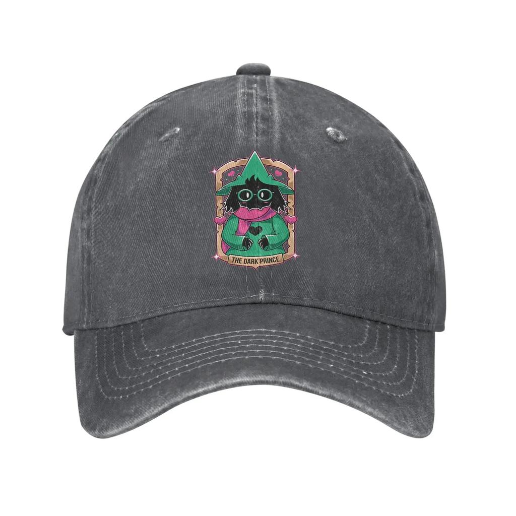 Deltarune Ralsei Der Dunkle Prinz Baseballkappen Retro Used Gewaschen Sonnenkappe Unisex Outdoor-Aktivitäten Verstellbare Hüte Kappe
