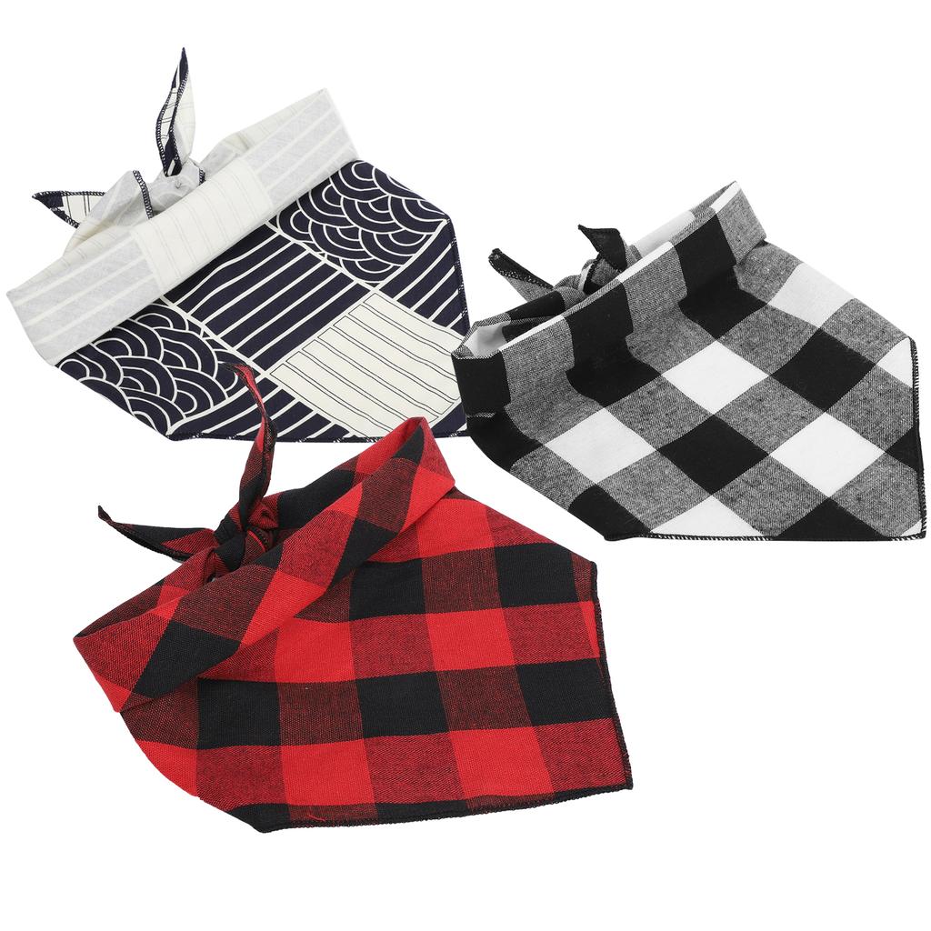 3pcs Pet Dog Bandana Washable Puppy Cat Neck Scarf Collar Triangle Neckerchief SuppliesS