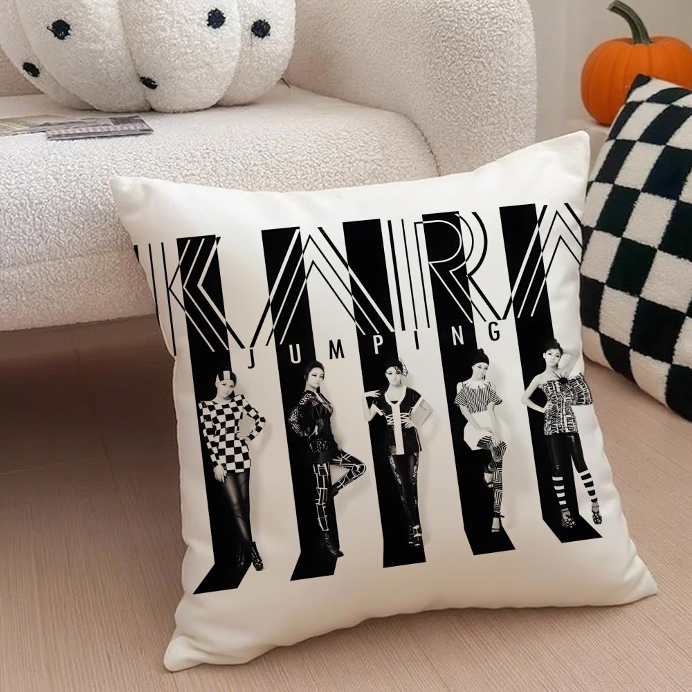 GirlGroup Kpop KKara Cushion Cover Throw Pillow Cover Hidden Button Durable Polyester Chair Cushion