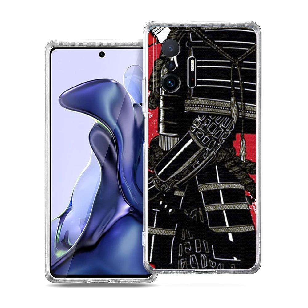 Japan Redsun Samurai bushido Phone Case For Xiaomi 14 13 12 Lite Mi 11 11X 13T 12T For Poco X5 X4 X3 NFC F5 F4 M4 Pro 5G Cover
