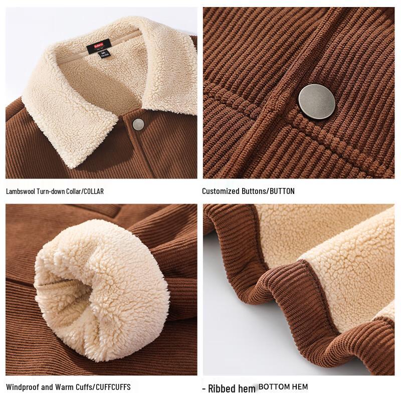 Baleno Men's Corduroy Warm Jacket