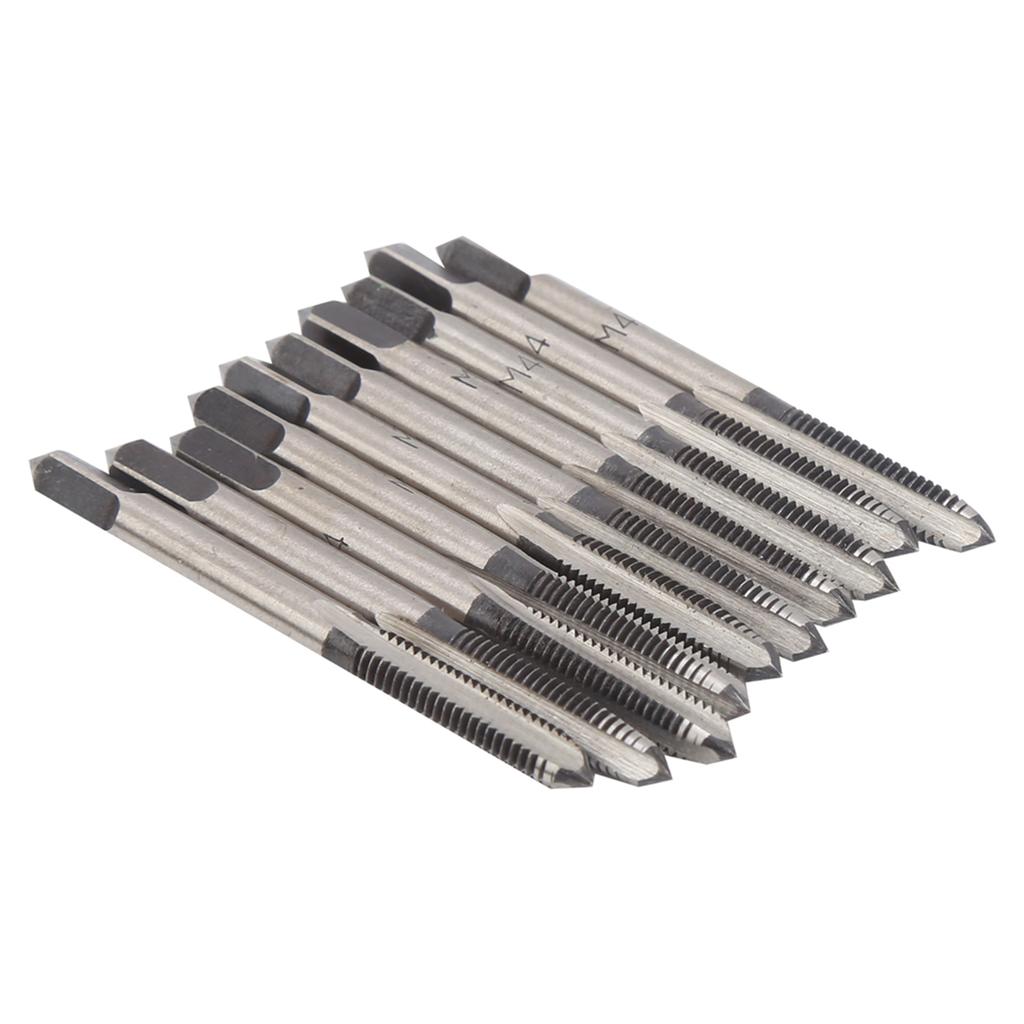 10Pcs Metric Tap Manual M4 Carbon Steel Hardware Machine Tools Industrial Supplies