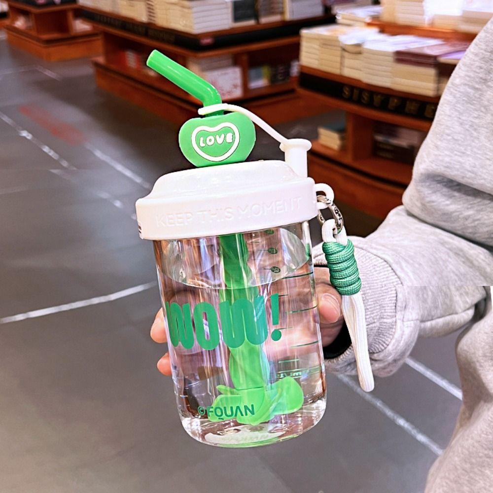 High Beauty Cute Straw Cup Leak-Proof Plastic Water Bottle Good-Look Summer Mixing Cup  Gift