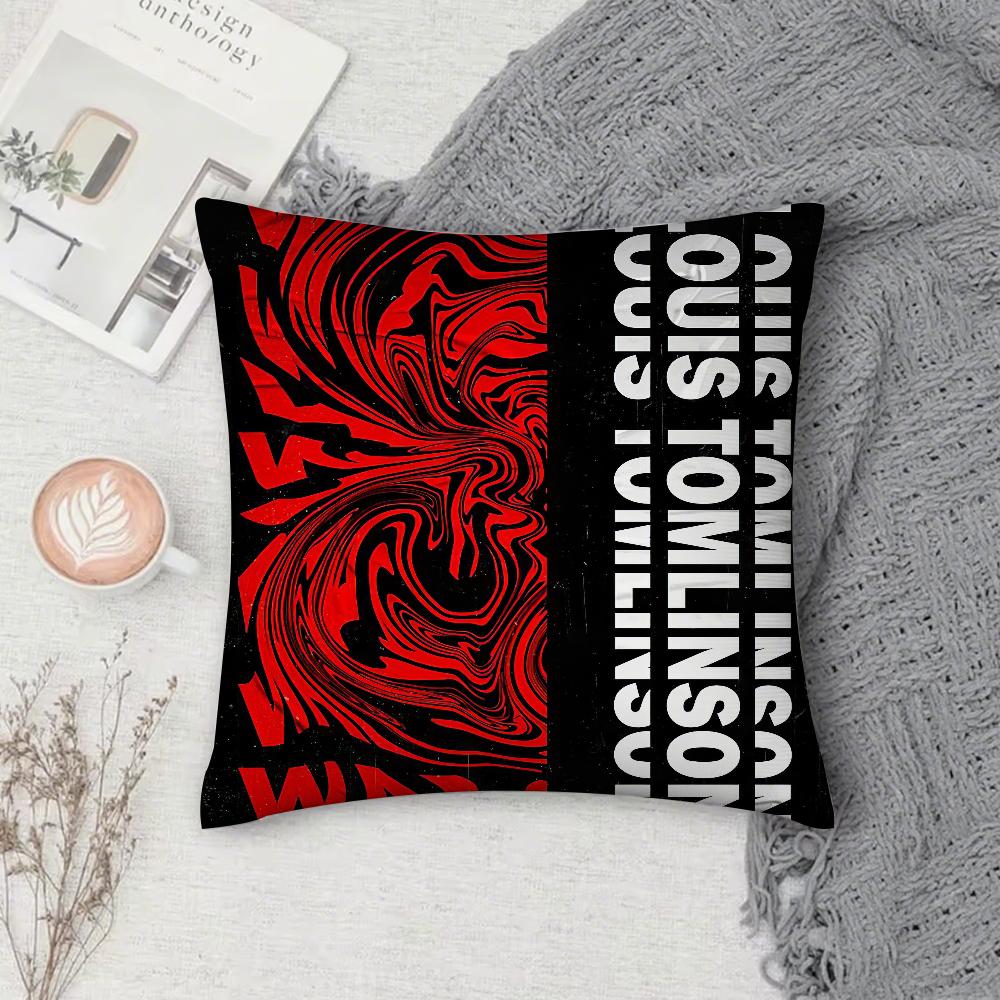 L-Louis Hot Singer Tomlinsons Pillow Case Square Double-Sided Printing Short Plush Sofa Cushion Cover Bedroom Bedside Pillow