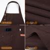 Jingwangrun Solid Color Waterproof Canvas Apron