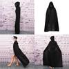 Cape d'Halloween Cosplay Faucheur Vampire Sorcière Magicien Robe Fête Adulte Enfants Cape Légère Noire