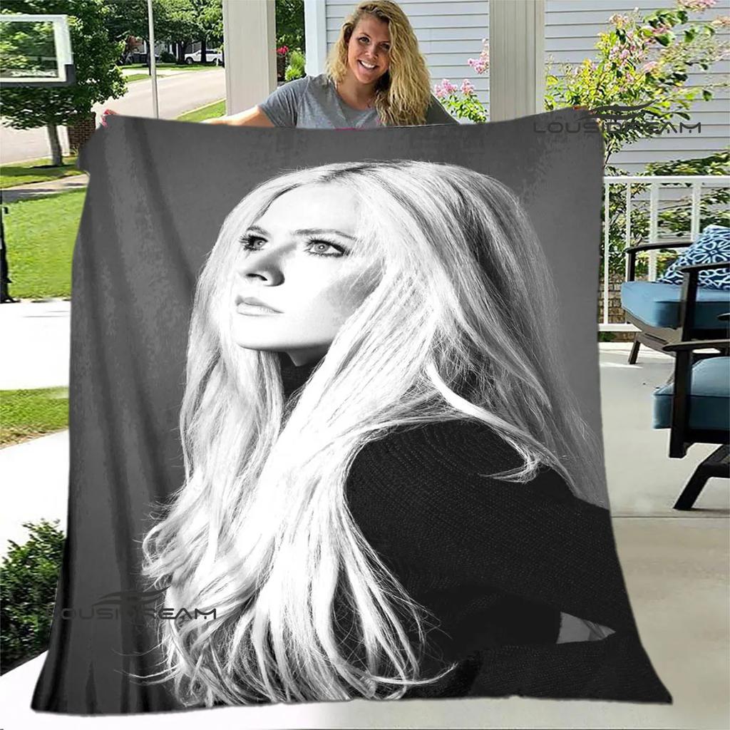 Singer AVRIL LAVIGNE Printed blanket Flannel Warm blankets Soft and comfortable blanket bed linings cubre cama Birthday Gift