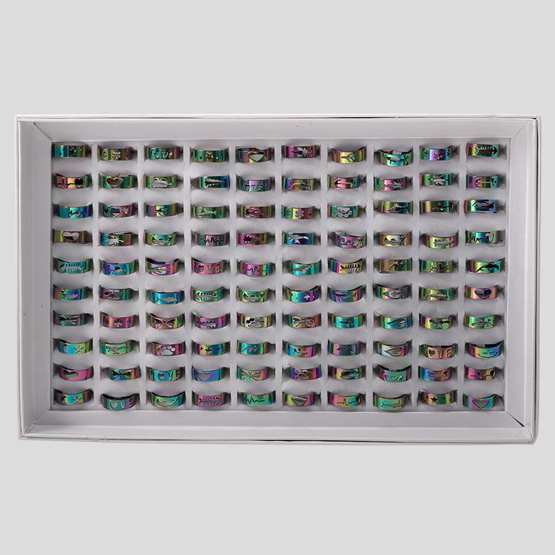 5шт кольцо из нержавеющей стали кольцо из титановой стали на указательный палец модное — фото 8