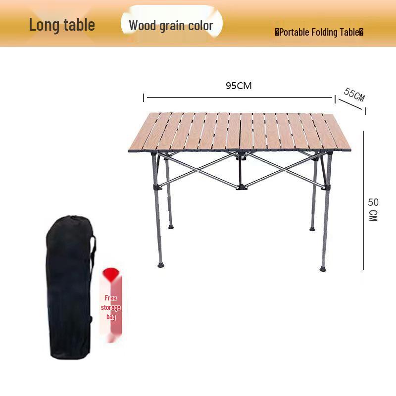 Durable Portable Metal Folding Camping Table for Outdoor, Night Market, Car-Mounted, and Barbecue Use