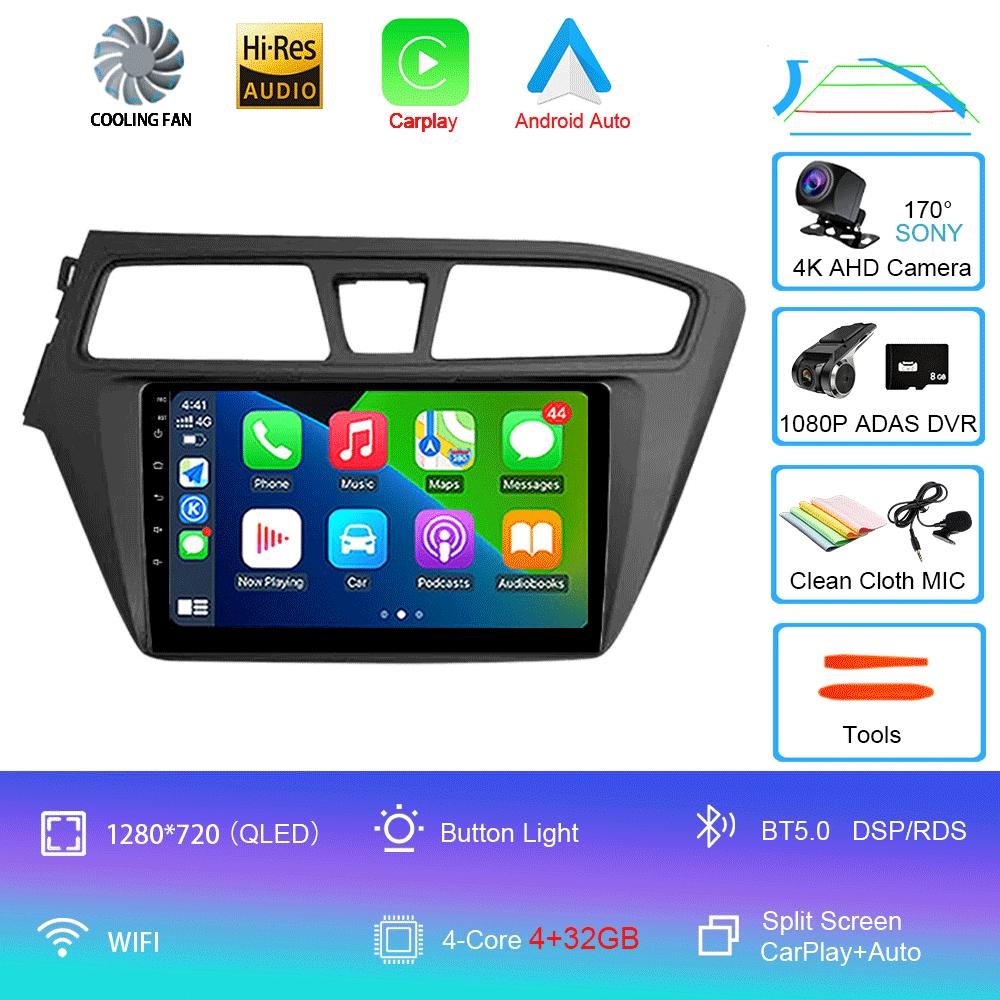 Android 14 WIFI+4G Car Radio For Hyundai I20 LHD 2015 2016 2017 2018 Stereo GPS Carplay Auto Multimedia Video Player 360 Camera