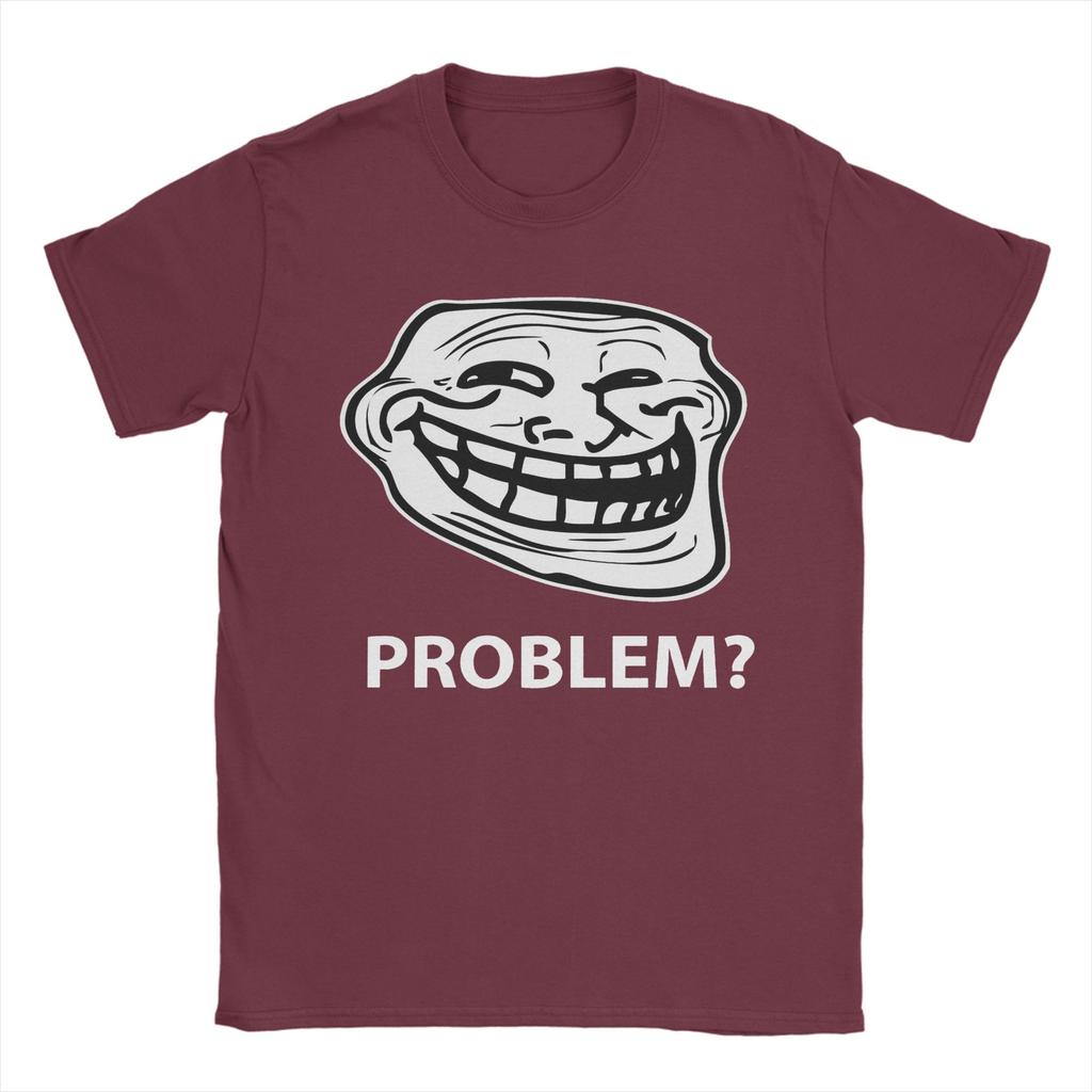 Trollface Meme Rage Comic Funny Troll Joke Internet TShirts Men Vintage 100 Cotton Tee Shirt T Shirts Gift Idea Clothing
