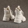 Women's boots 2026 autumn and winter leather thick soled high top shoes Women's winter short boots British style short boots