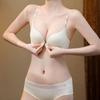 New Small Breasts Gather Front Buckle Women's Underwear Set, Summer Pure Desire Wind Shows Big Upper Support, Anti-drape Beautiful Back Bra Cover
