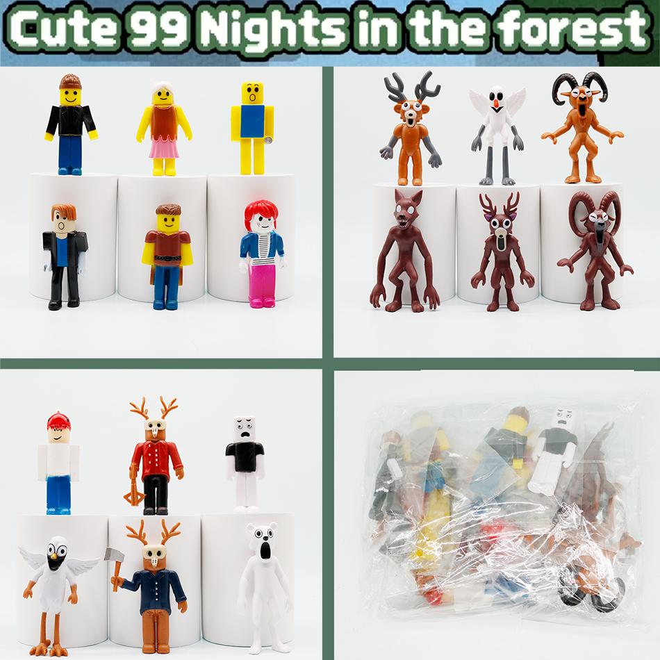 18 Stück/Set 99 Nächte im Wald Figuren Spiel Peripherie Eule Ziege Wolf Hirsch 99 Nächte im Wald Figur 9CM PVC Spielzeug Geschenk