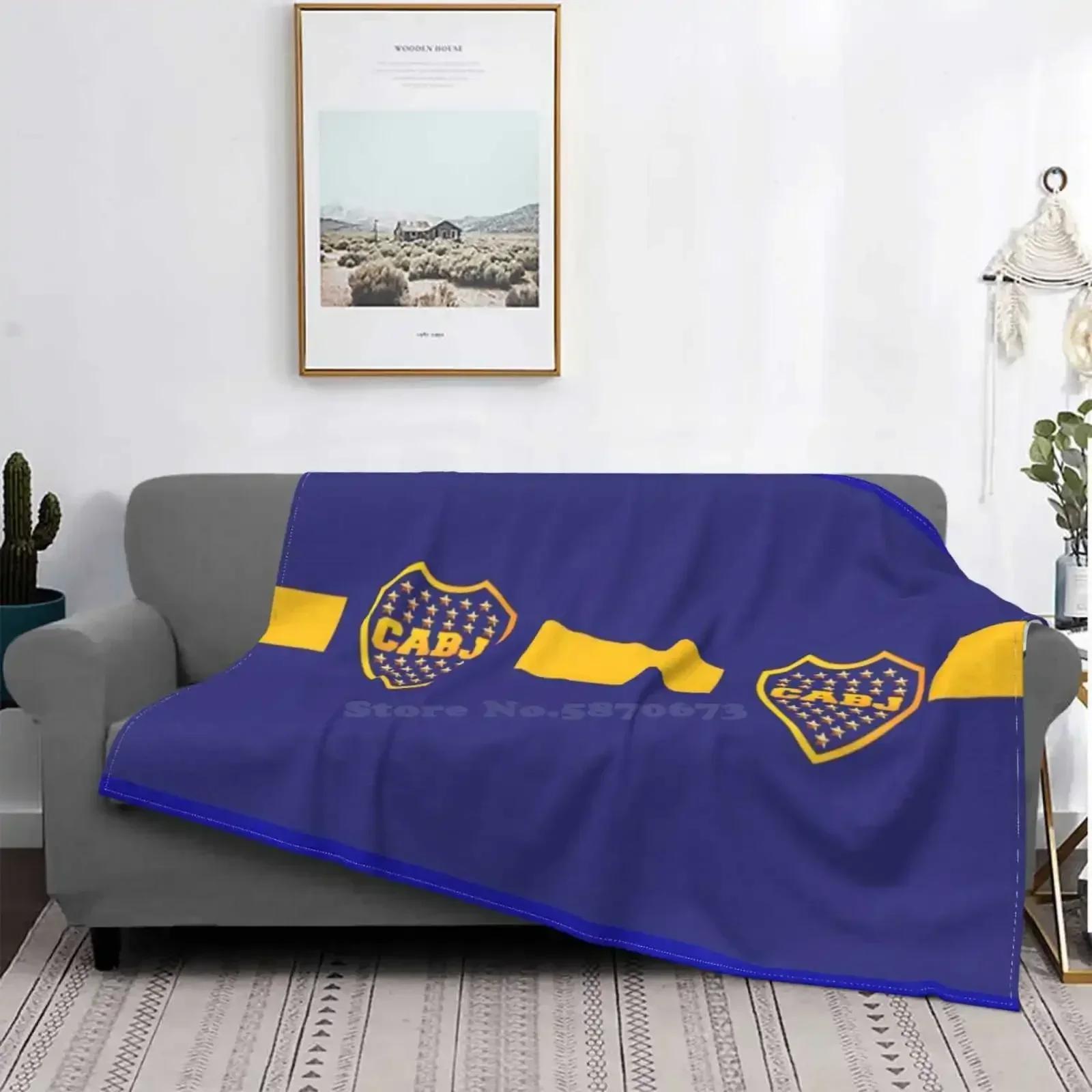 Boca Juniors Soft Warm Throw Blanket with Argentina Patterns Soccer Inspired Maradona Riquelme Labombonera Reydecopas Sudamerica 75X95CM