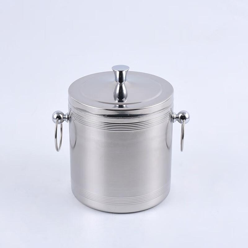 ZISIZ Double-Layer Ribbed Ice Bucket