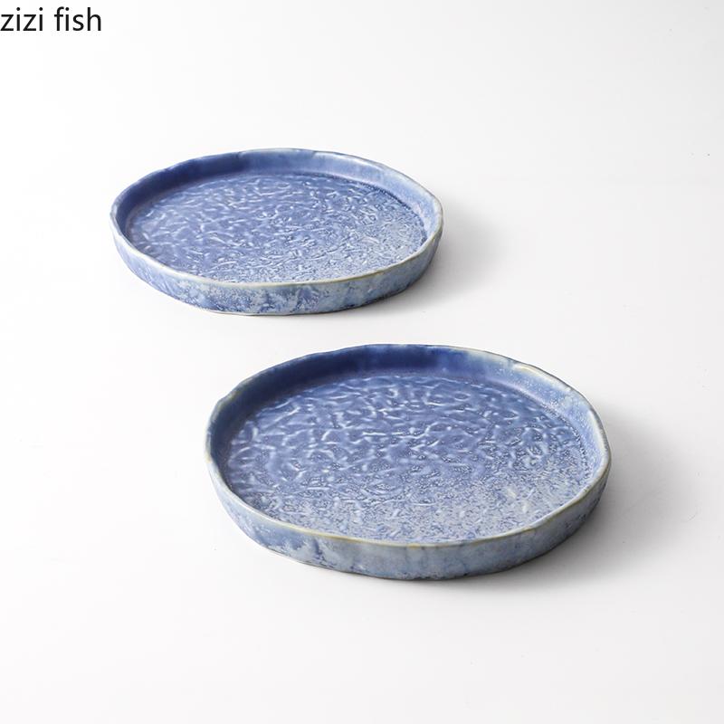 Ceramic Flat Plate Western Style Steak Plate Dining Plates Pasta Dish Sushi Plates Fruit Dish Salad Bowl Dessert Bowl Snack Tray