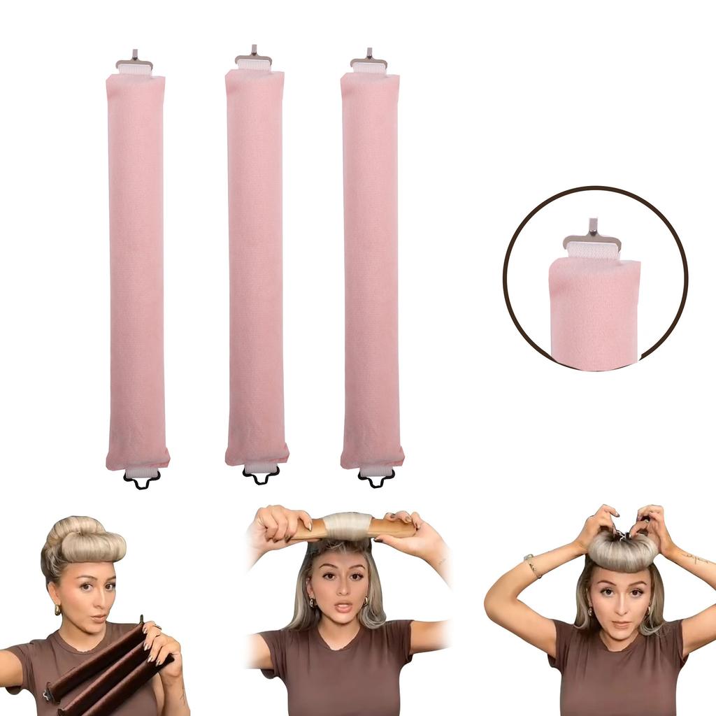 Heatless Curling Rod Headband Lazy Hair Curlers No Heat Hair Rollers Curls Sleeping Soft Flexi Rods with Hook Hair Styling Tools