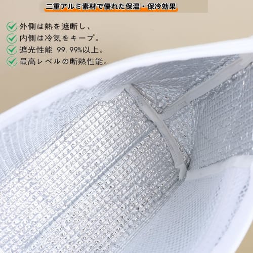 Insulated Lunch Bag, Long-Lasting Cold and Warm Insulation, Large Capacity, Compact, Foldable, with Ice Pack Pocket, Rice Ball Case, Bento Bag [Double