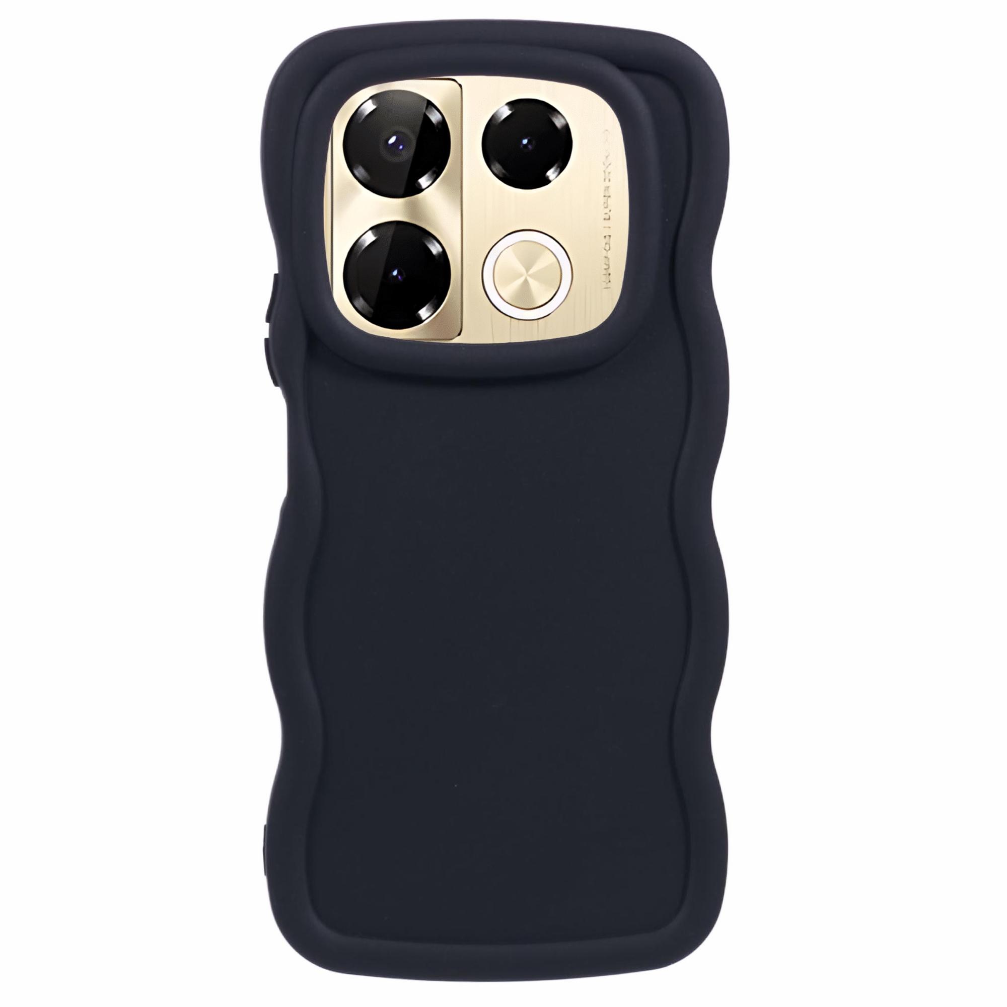 

XL Series For Infinix Note 40 Case Wave Frame Non-Slip Grip TPU Phone Cover Black