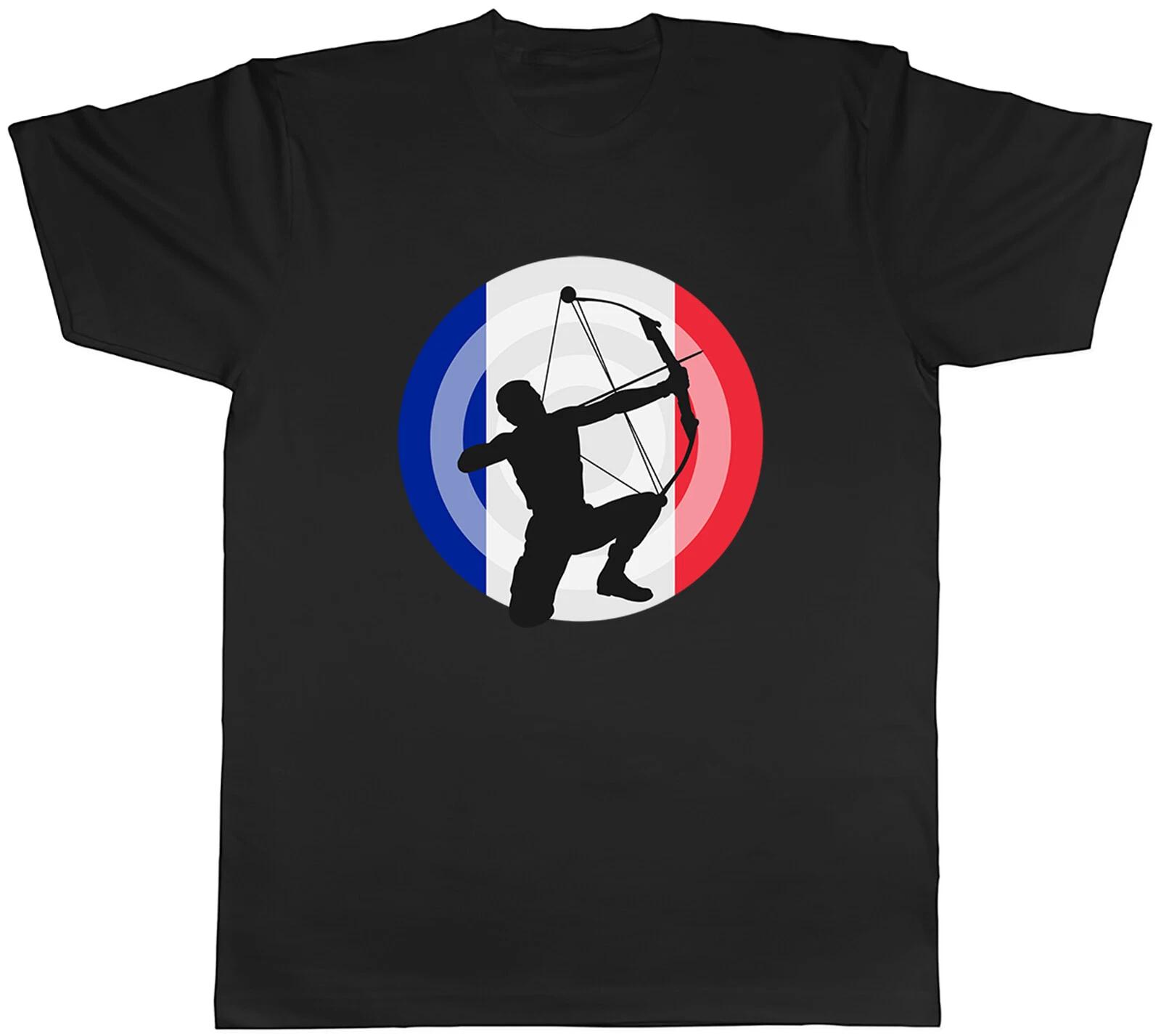 Archery Flags France Mens Unisex T-Shirt Tee XXXL