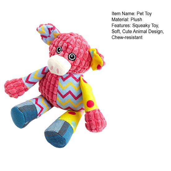 Plüsch Quietschie Hundespielzeug Weiches Stofftier Hund Kauspielzeug Niedliches Plüsch Fuchs Elefant Spielzeug Hält Hunde beschäftigt für aggressive Kauer Kleine Mittlere Hunde