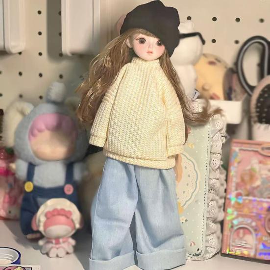 30cm Articulated Doll And Clothes Poseable Doll with Movable Joints Soft Cloth Clothing Collectible
