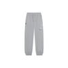 Li Ning Knitted Sweatpants Men's Gray Moderate Cuffed Pants AKXSB25-3
