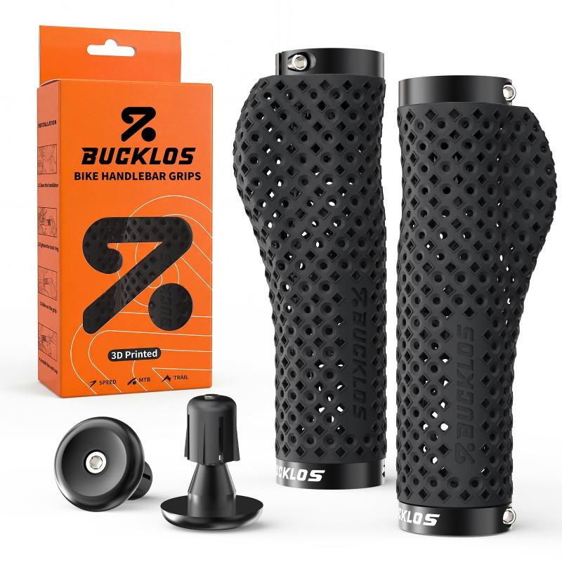 BUCKLOS Bicycle Handlebar Grip 3D Printed Mountain Bike Lock Grips Ergonomic Comfortable Bike Handle Grip Cycling Parts